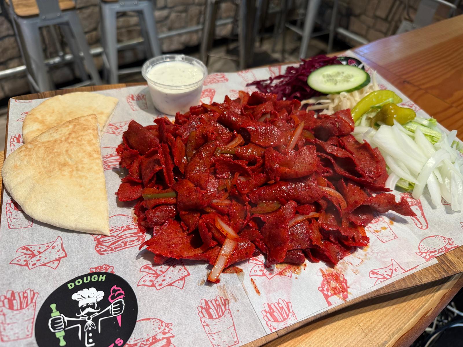Freshly prepared donner kebab